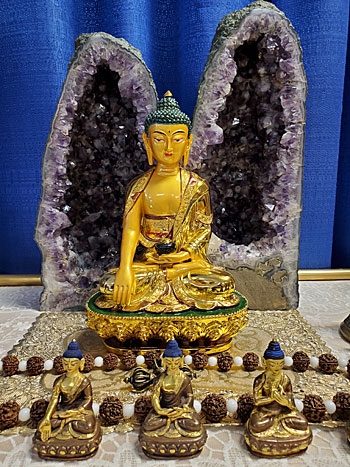 Golden Buddha Altar Statue-Gifted from a Nepalese Lama